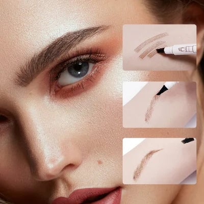 ⏳Promotion Éclair⏰Nouveau crayon à sourcils imperméable 2025 avec pointe micro-fourchette✏️