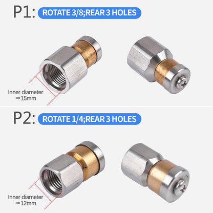 🔩 Buse de Nettoyage pour Égouts en Acier Inoxydable - Élimine les Obstinations et Préviens les Bouchons 💦✨