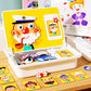 Boîte à puzzle magnétique pour enfants avec jeu et planche à dessi