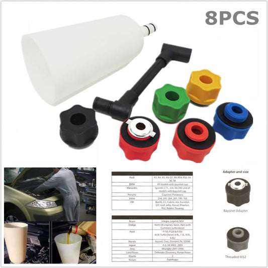 Kit d’entonnoir pour remplissage d'huile moteur avec adaptateur