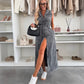 💥Solid Button Pocket Denim Dress