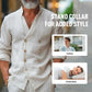 Cardigan Croisé en Coton et Lin pour Homme