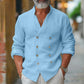 Cardigan Croisé en Coton et Lin pour Homme