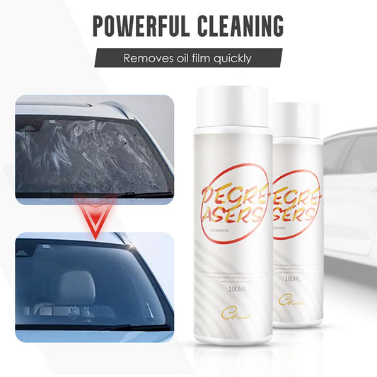 Agent nettoyant pour film huileux sur vitres de voiture