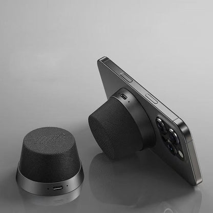 Haut-Parleur Magnétique Étanche IPX6 & Support de Téléphone 2 en 1