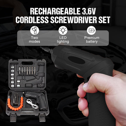 Rechargeable 3.6V Cordless Screwdriver Set