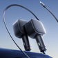 Chargeur de Voiture Compact à Câble Rétractable
