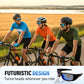 Lunettes de Soleil Futuristes pour le Cyclisme en Extérieur